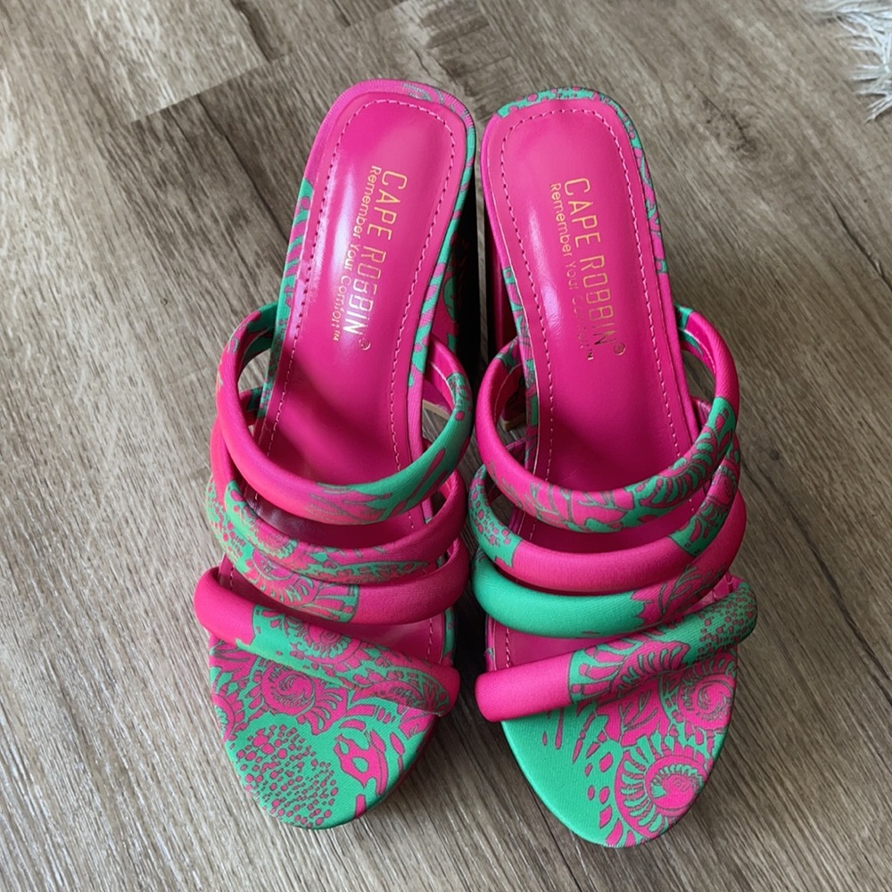 Platform chunky heel sandals - Picture 4 of 7